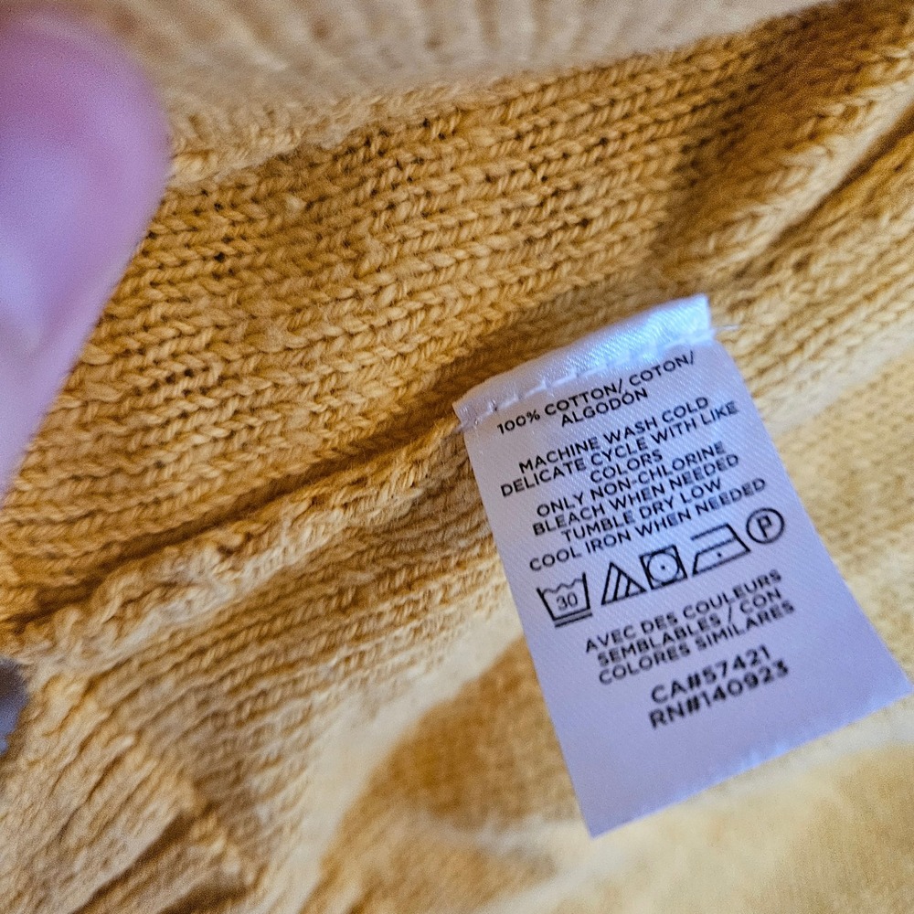 Lot of 3 Yellow Tops Womens Extra Large Cardigan Long Sleeve Short Mustard Soft‎ - Picture 5 of 16